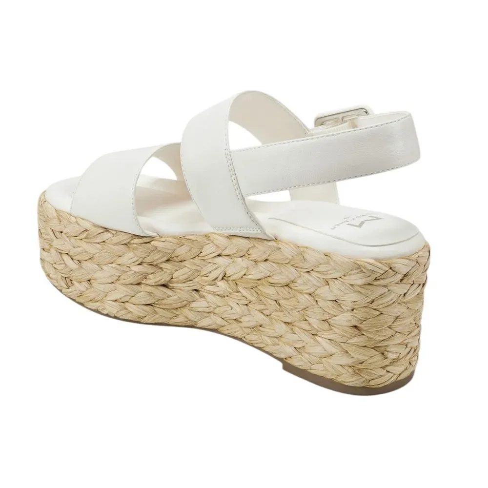 NWT MARC FISHER LTD PATRYCE‎ PLATFORM WEDGE SANDAL IN IVORY BRAND NEW IN BOX